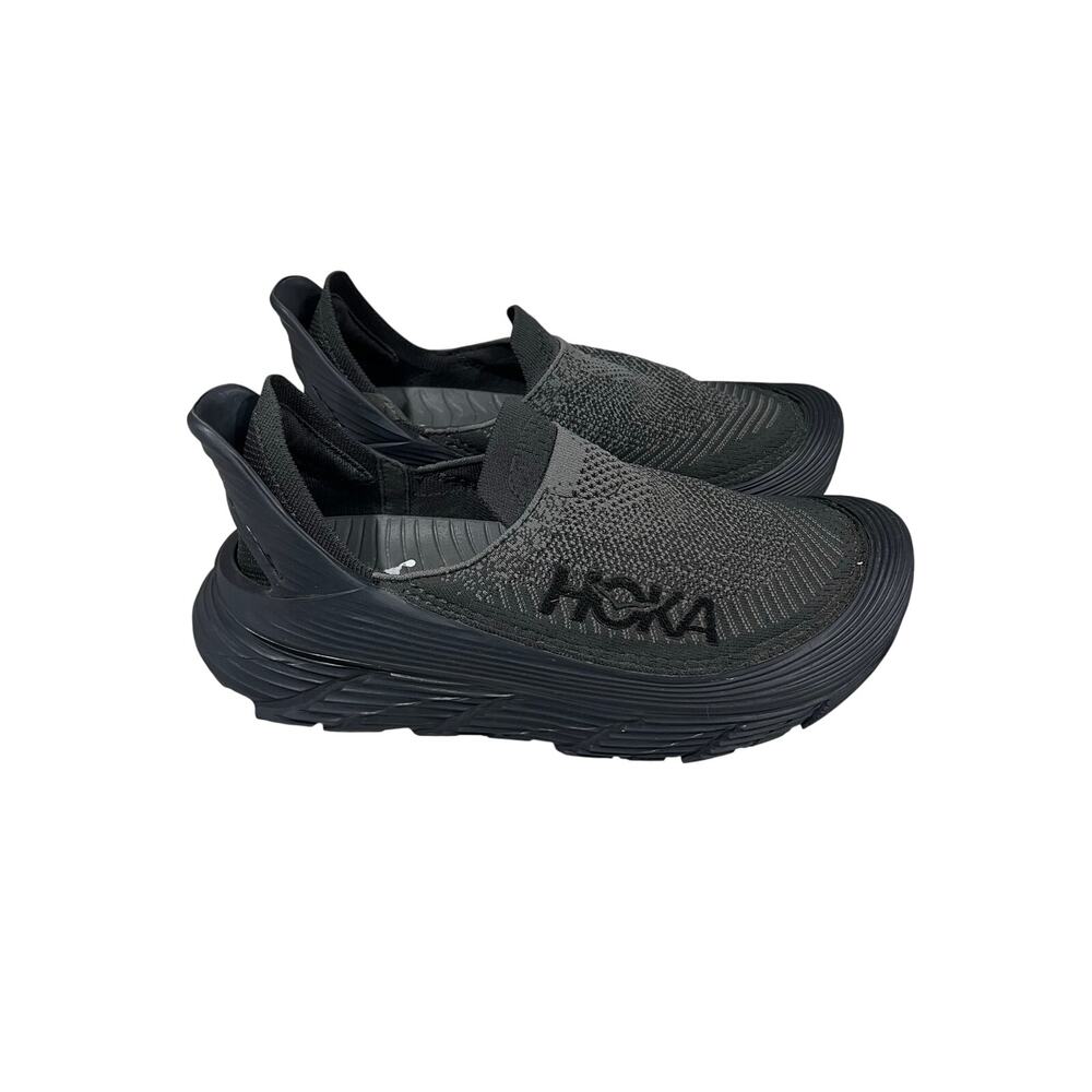 HOKA ONE ONE Restore TC Triple Black Slip On Recovery Shoes Mens 10